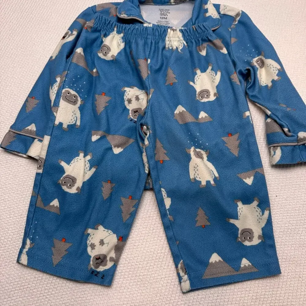 Carter’s Toddler pajamas; Yeti pajamas; Bigfoot pajamas 12 months